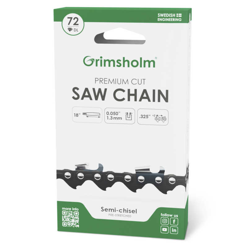 Sagkjede | Premium Cut | 0.325" | 1.3mm | 72DL