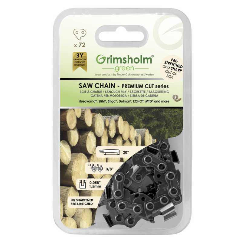 Sagkjede | Premium Cut | 3/8" | 1.5mm | 72DL