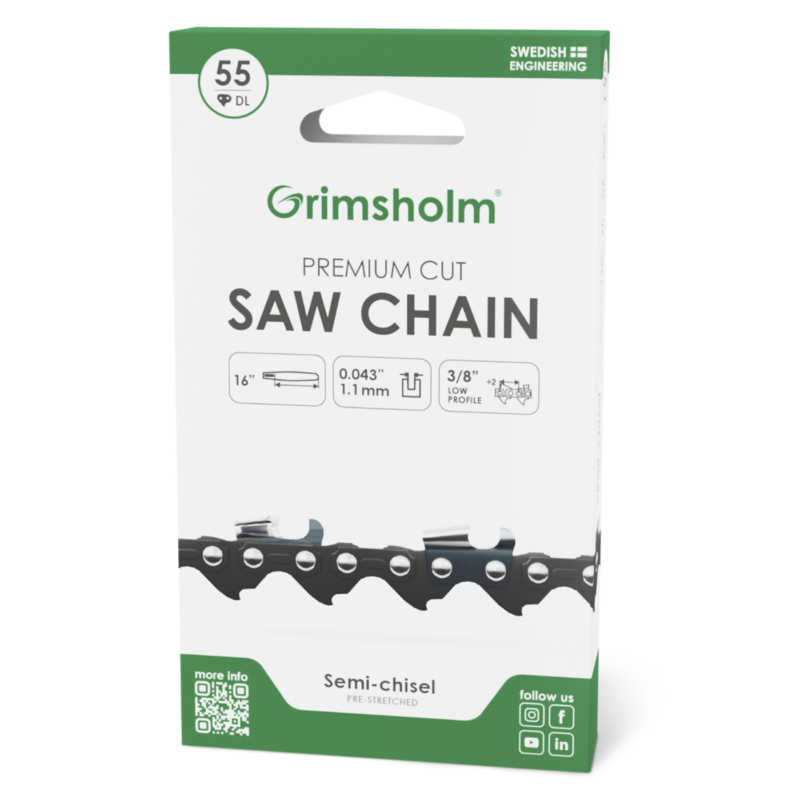 Sagkjede | Premium Cut | 3/8"LP | 1.1mm | 55DL